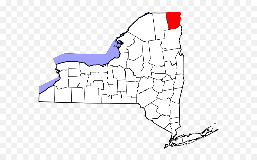 Map Of New York Highlighting Clinton County - Clinton County Ny Emoji,Peru Flag Emoji