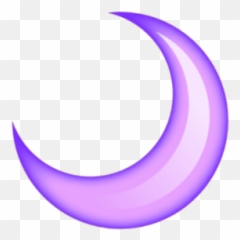 Moon Emoji Purple - Circle
