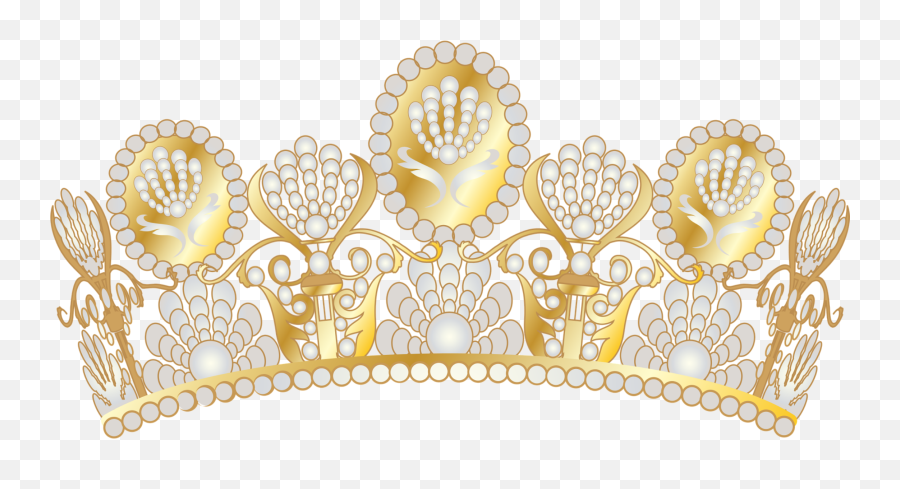 King Queen Head Hat Gold Pearls Royalt - Mentahan Logo Mahkota Emas Emoji,King Hat Emoji