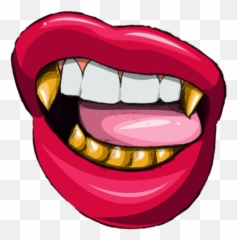 Teeth Grill Png Picture - Cartoon Lips With Gold Teeth Emoji,Gold Teeth Emoji