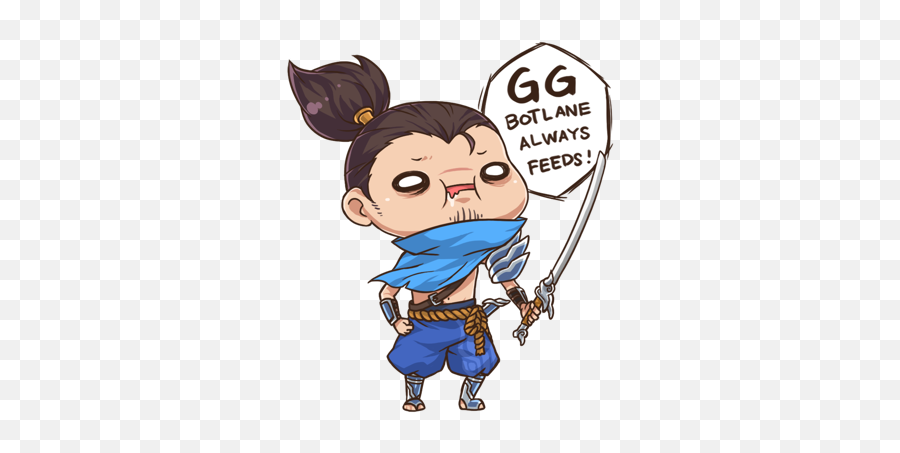 Yasuo Chibi - League Of Legends Chibi Yasuo Emoji,Yasuo Emoji