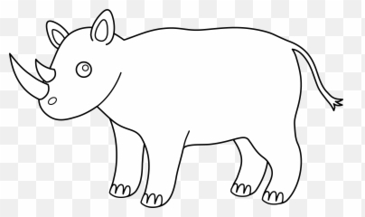 Footprint Clipart Rhino Footprint Rhino Transparent Free - Cartoon White Cow Png Emoji,Rhino Emoji