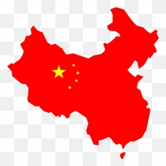 Graphic Library Stock China Flag Clipart - On Map Vector Emoji