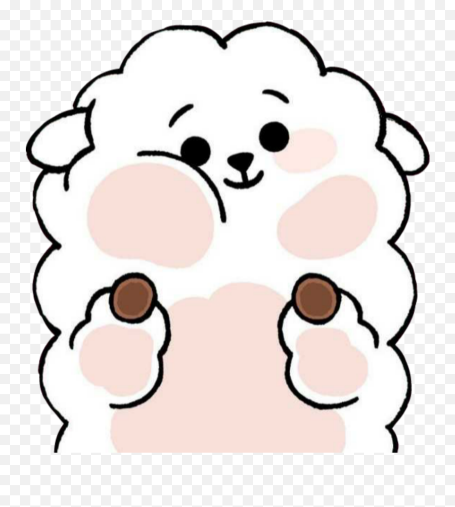 Bts Bt21 Rj Jinjin - Sticker By Jinbts Bt21 Rj And Rk Emoji,Bt21 Emoji