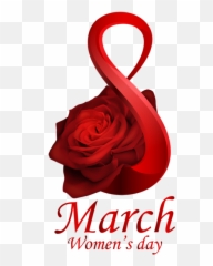 Womens Day With Rose Png Clip Art Image - Garden Roses Emoji,Women's March Emoji