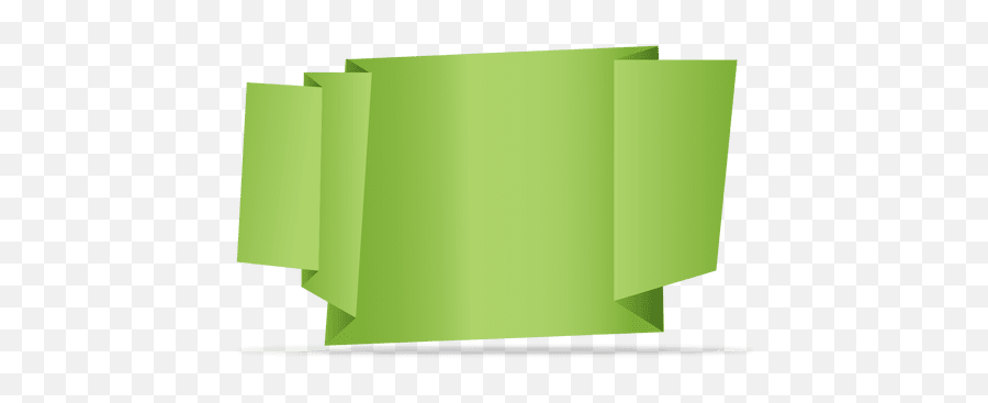 Green Folded Origami Banner - Transparent Png U0026 Svg Vector File Transparent Green Banner Emoji,Origami Emoji