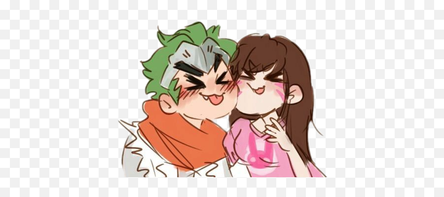 Cyborgbunny Genji Dva Overwatch Sticker - Dva And Genji Fan Art Emoji,Dva Emoji