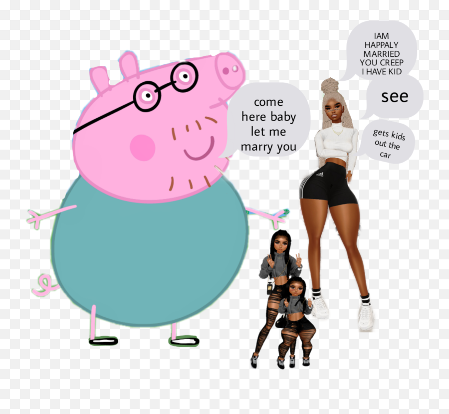 Creepcreep Sticker - Pig Peppa Dad Pig Emoji,Creep Emoji
