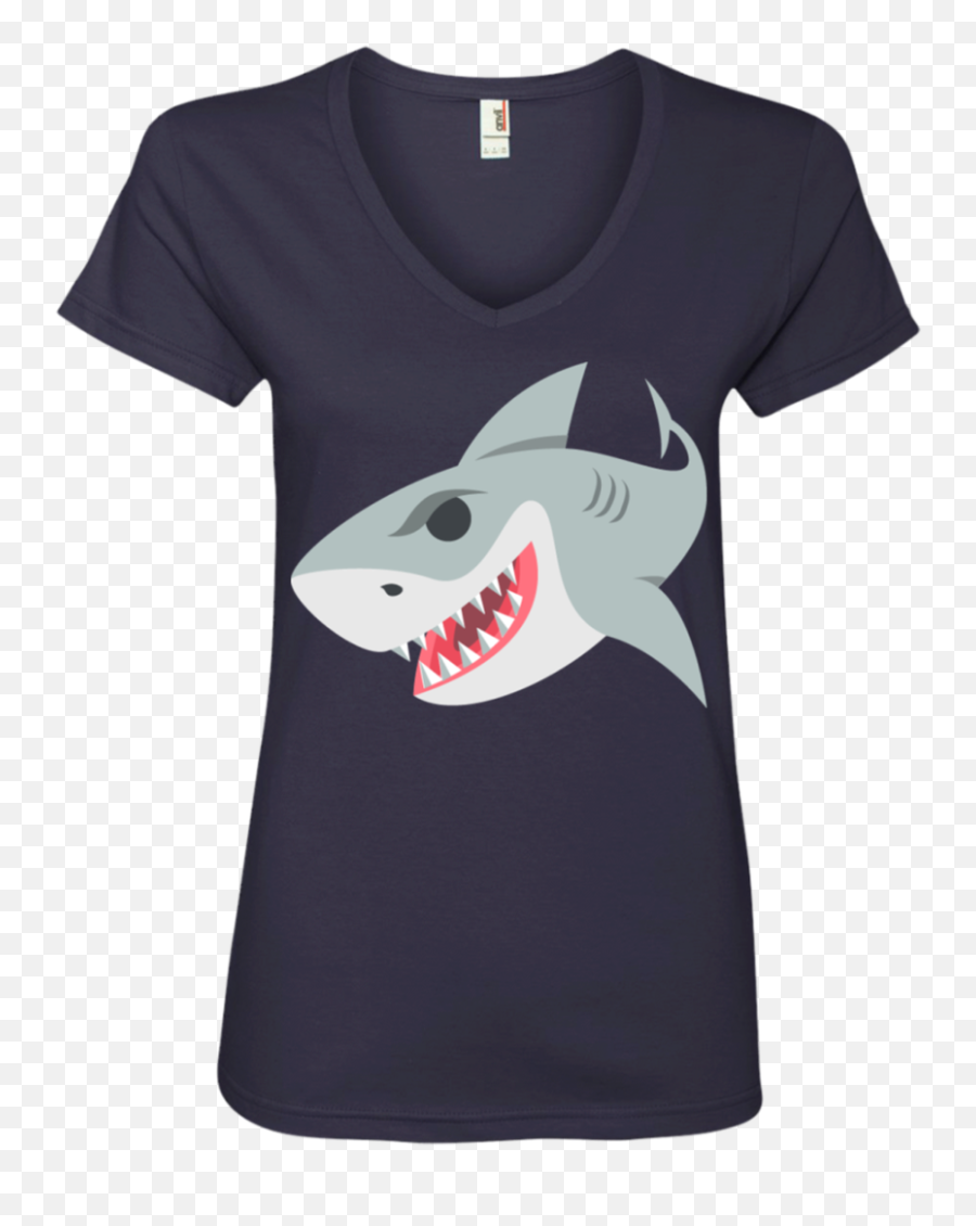 Shark Emoji Ladies V - Cant Keep Calm Im A Cheer Coach,Shark Fin Emoji