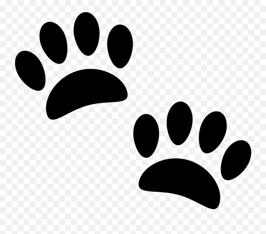 Emojione Bw 1f43e - Emoji Huellas De Perro,Paw Emoji