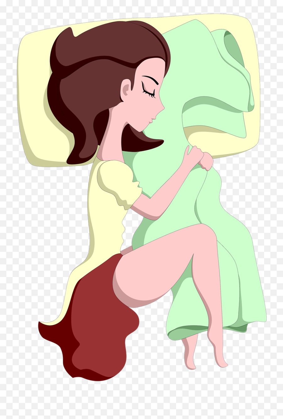 Sleeping Girl Menstruation Dream - Diferencia Entre El Sangrado De Implantacion Emoji,Emoticon Hug
