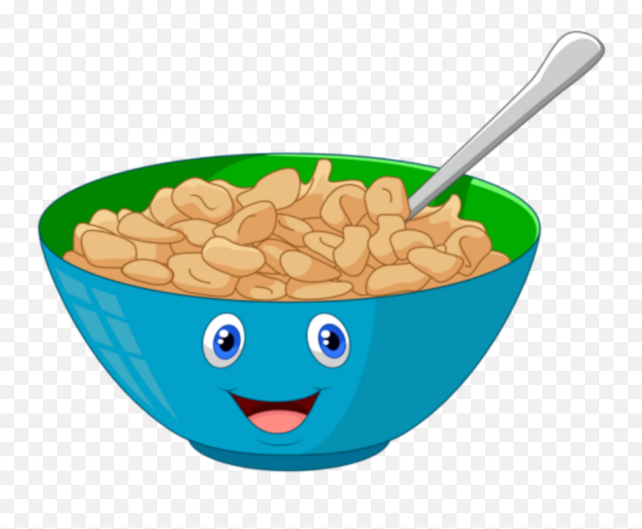 Cute Cereal Bowl Food Colorful - Bowl Of Cereal Cartoon Emoji,Cereal Emoji