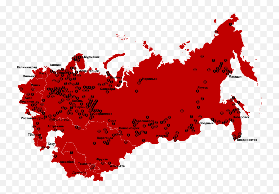 Gulag Location Map - Soviet System Emoji,Location Emoji