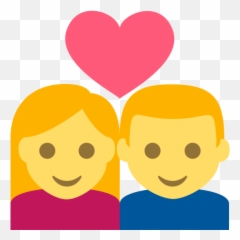 Emojione 1f491 - Couple With Heart