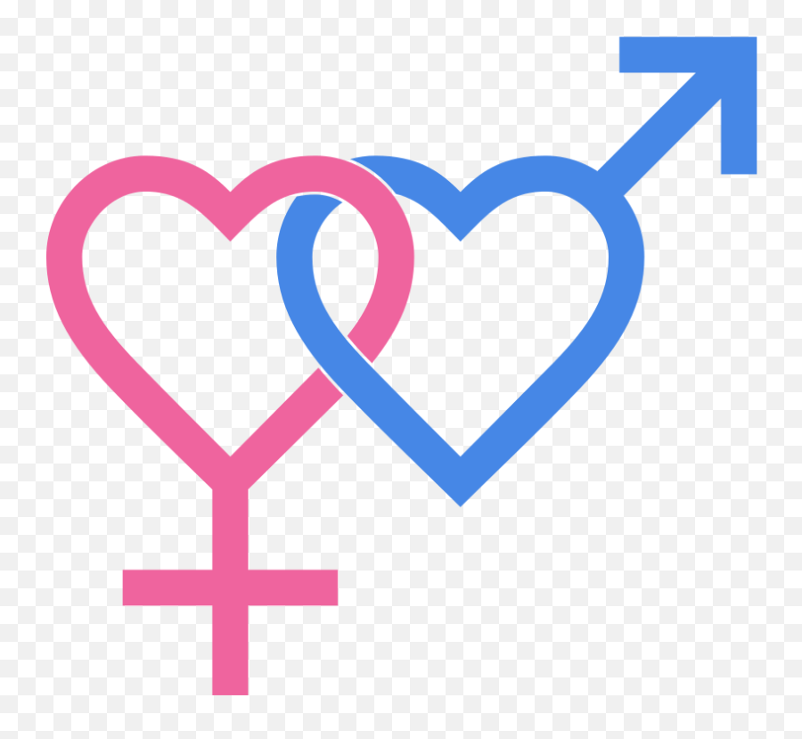 Heterosexual Symbol Two Hearts - Boy Girl Symbol Png Emoji,Gender Symbol Emoji