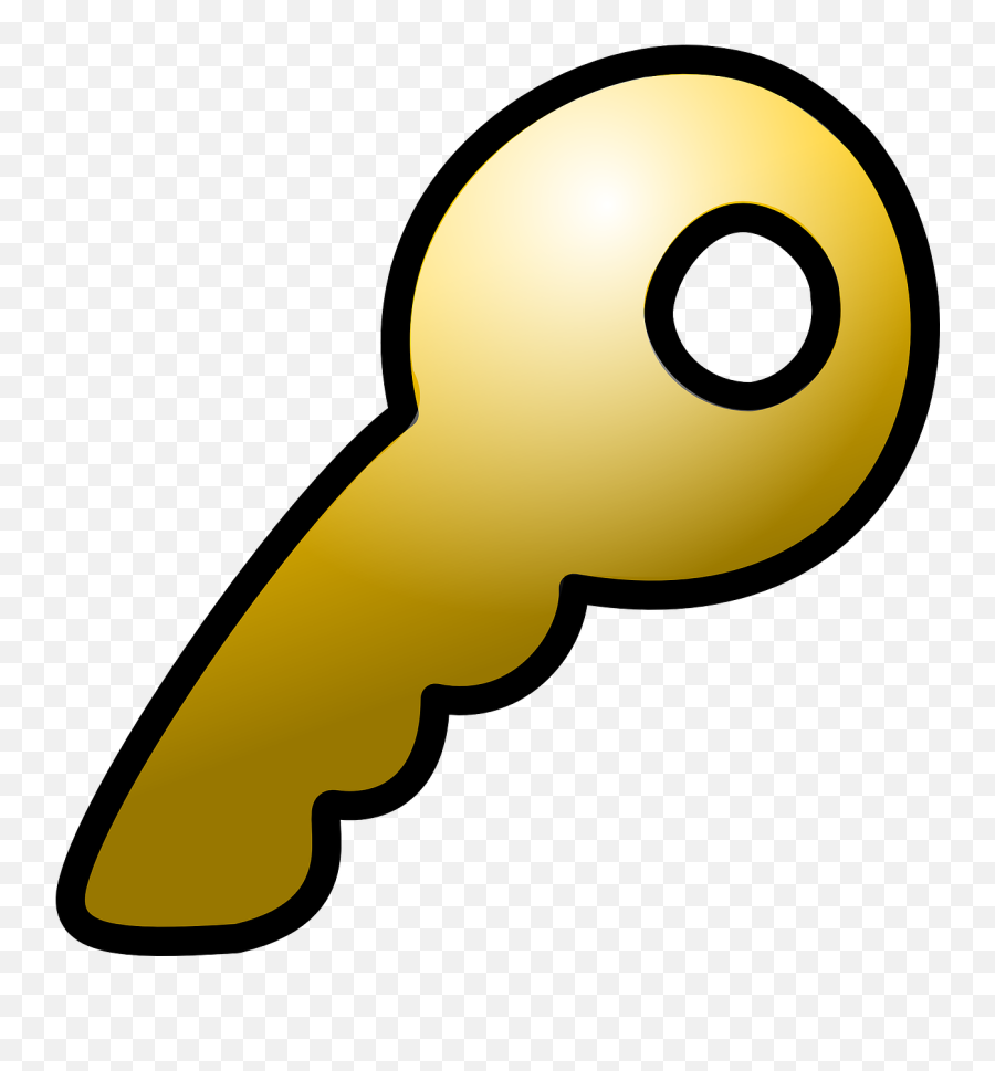 Key Gold Symbol Unlock Icon - Key Icon Emoji,Keyboard Emoticons Symbols