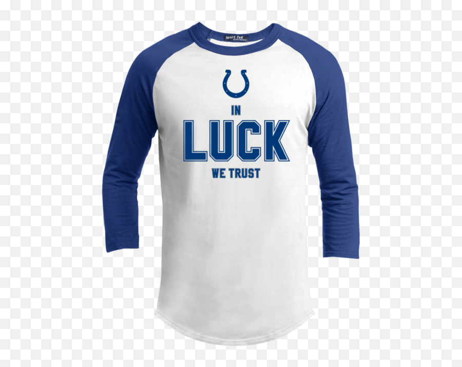 Indianapolis Colts Andrew Luck Shirt Sleeve In Luck We Trust T - Raglan Sleeve Emoji,Shirt Emoji