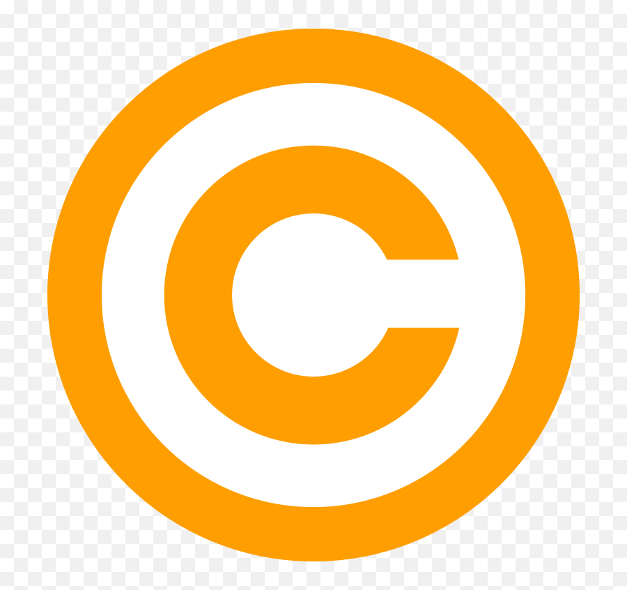 Orange Copyright - Transparent Background Copyright Symbol Png White Emoji,Ski Mask Emoji
