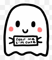 Ghost Clipart Adorable Ghost Adorable - Cute Halloween Drawings Easy Emoji,Ghost Emoji Pumpkin