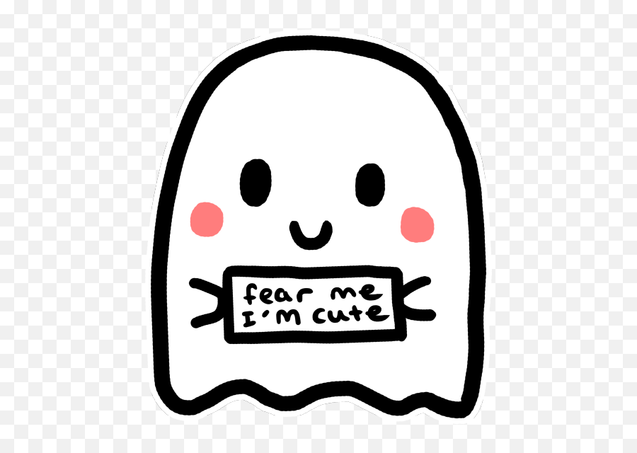 Ghost Clipart Adorable Ghost Adorable - Cute Halloween Drawings Easy Emoji,Ghost Emoji Pumpkin