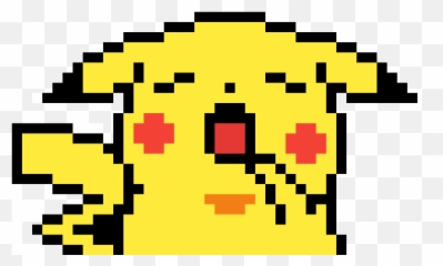 Pikachu Durmiendo - Pikachu Pixel Art Emoji,Pikachu Emoticon