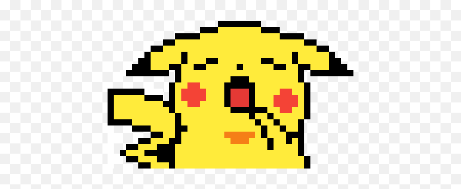 Pikachu Durmiendo - Pikachu Pixel Art Emoji,Pikachu Emoticon