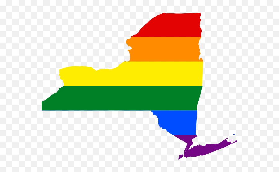 Lgbt Flag Map Of New York - New York Flag 1600 Emoji,Lgbt Flag Emoji