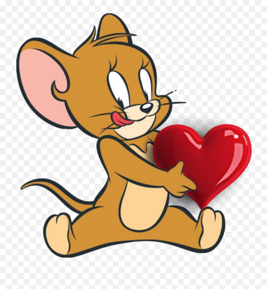 Jerrybigheart Jerry Bigheart Big Heart - Mouse Tom Ve Jerry Emoji,Big Heart Emoji