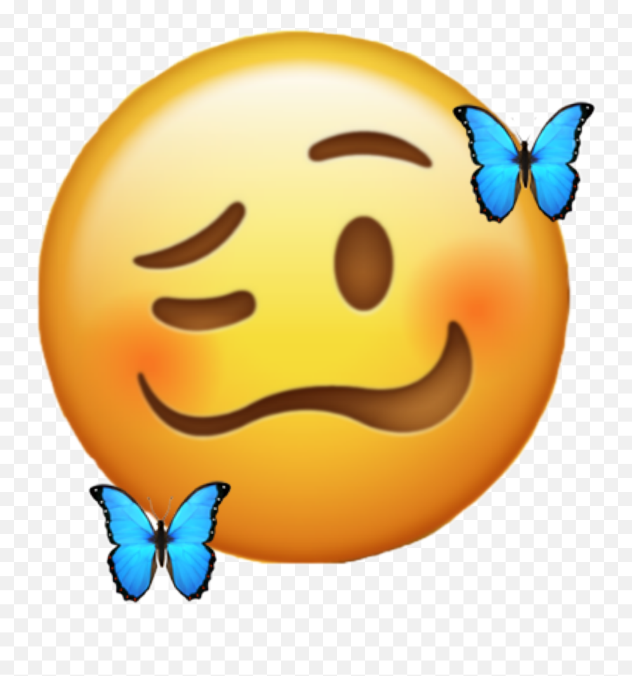 Butterfly - Stiker Picsart Emoji Love,Butterfly Emoticon