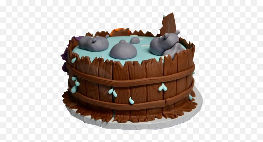 Hippos Cake U2013 Sugar Street Boutique - Chocolate Cake Emoji,Hot Tub Emoji