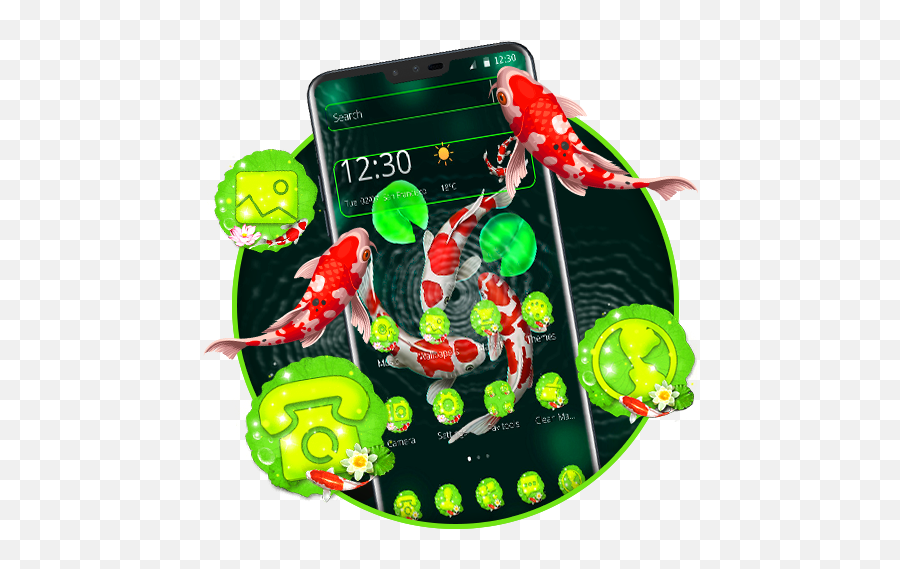 Lively Koi Fish Real Launcher Theme - Apps En Google Play Clip Art Emoji,Pez Emojis