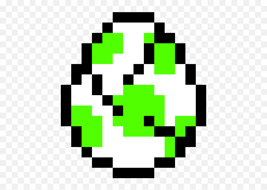 Pixilart - Cracked Yoshi Egg By Anonymous Pixel Yoshi Egg Png Emoji,Yoshi Emoticon