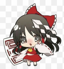 Cute Kawaii Chibi Girl Ribbon Red Dress - Cartoon Emoji
