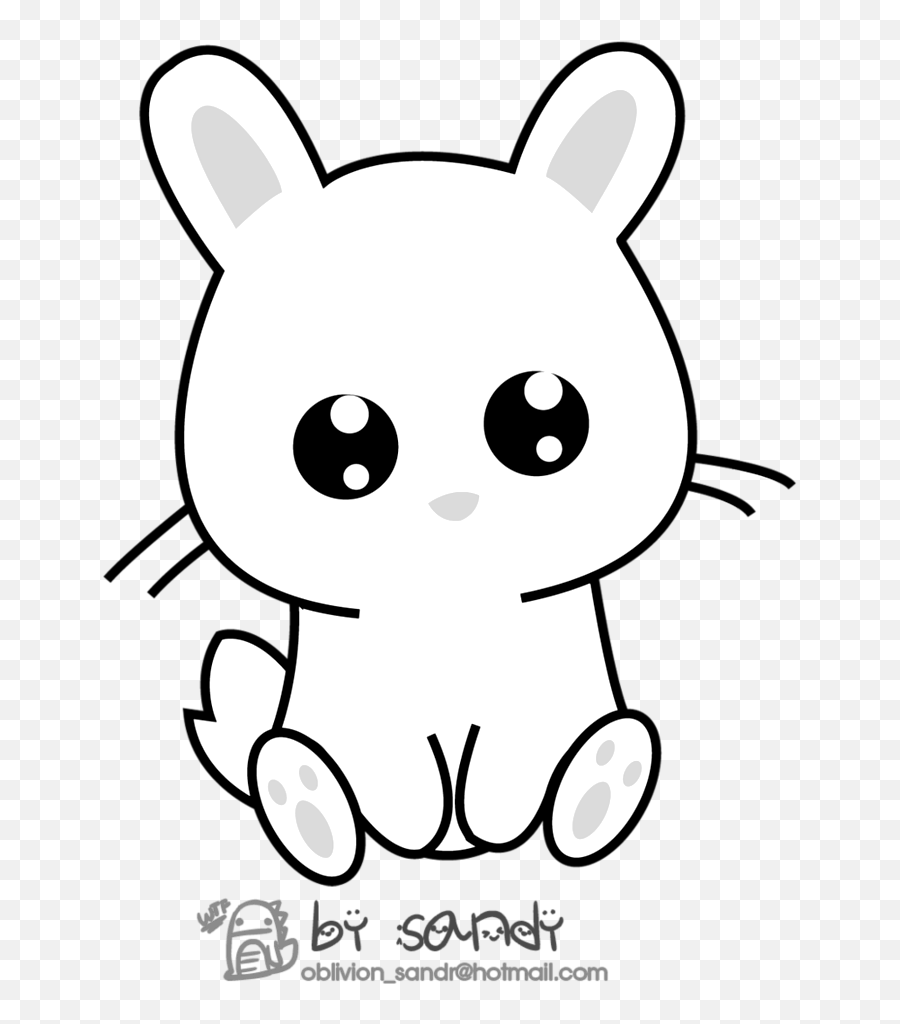 Kawaii Bunny By Sandy Oblivion - D48fzrm Bunny Emoji Kawaii Dibujo De Conejo,Bunny Emoji Transparent