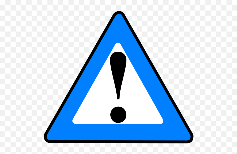 Picture Of Warning Sign - Blue Warning Sign Clip Art Emoji,Warning Sign Emoji