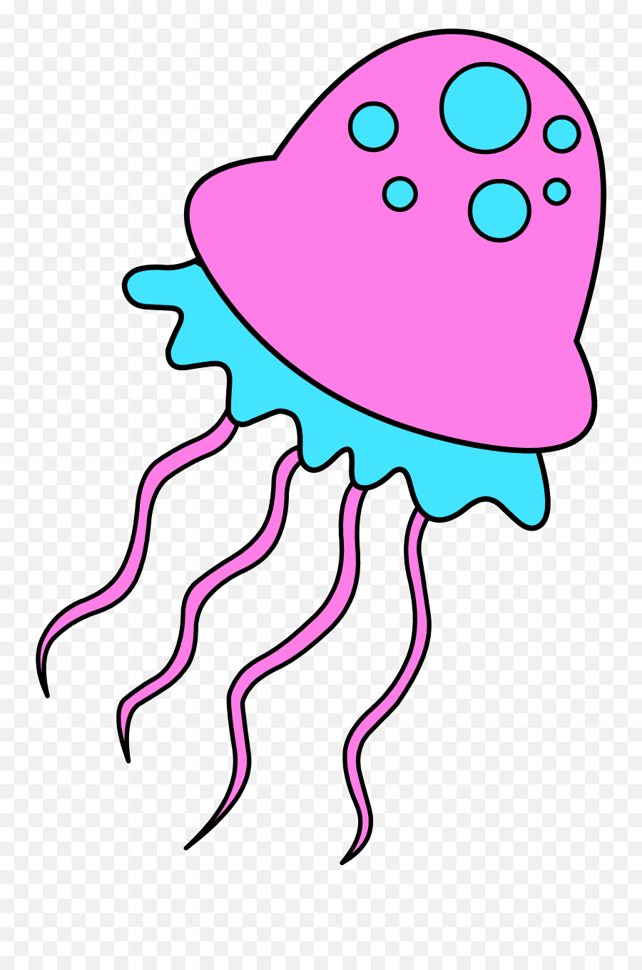 Clip Art Of Jelly Fish - Clip Art Library Clipart Of A Jellyfish Emoji,Jellyfish Emoji
