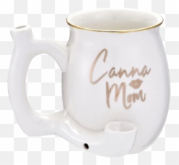Roast U0026 Toast Canna Mom Ceramic Pipe Mug - Serveware Emoji,Roast Hand Emoji