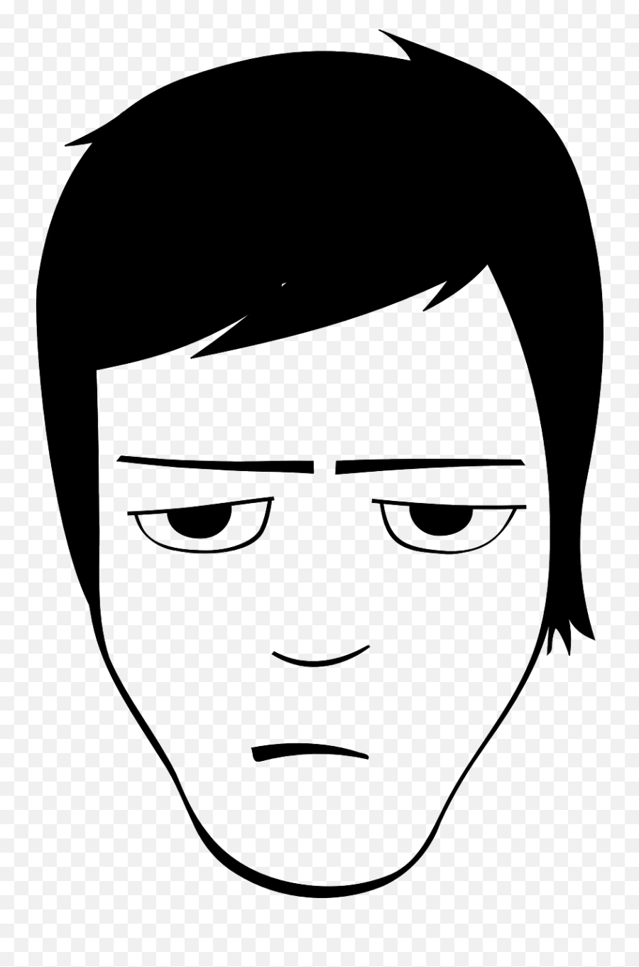 Bored Man Human Face Avatar - Bored Face Cartoon Emoji,Bored Emoticon