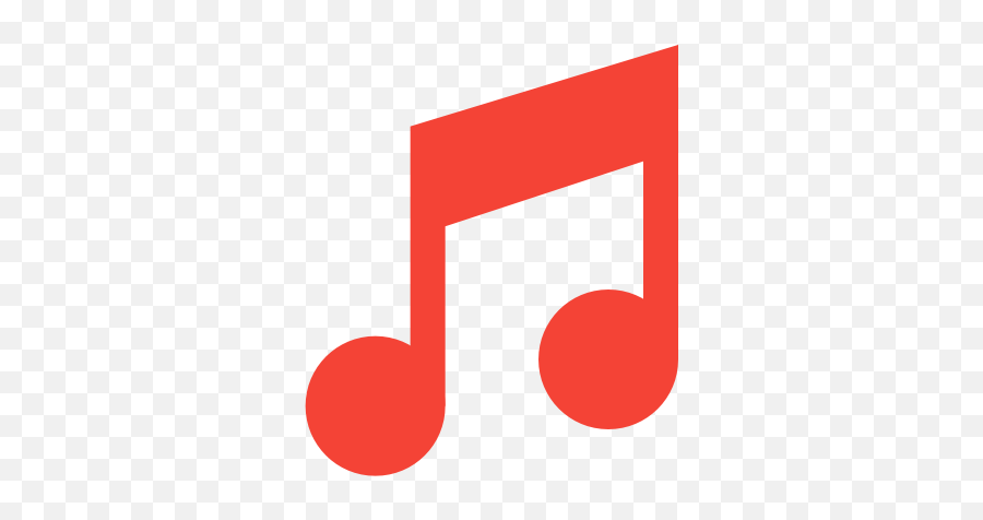 Red Music Note - Music Note Png Red Emoji,Music Note Emoticon