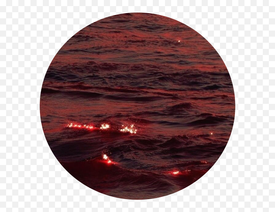Red Aesthetic Circle Ocean Waves - Red Aesthetic Tumblr Pastel Emoji,Red Wave Emoji