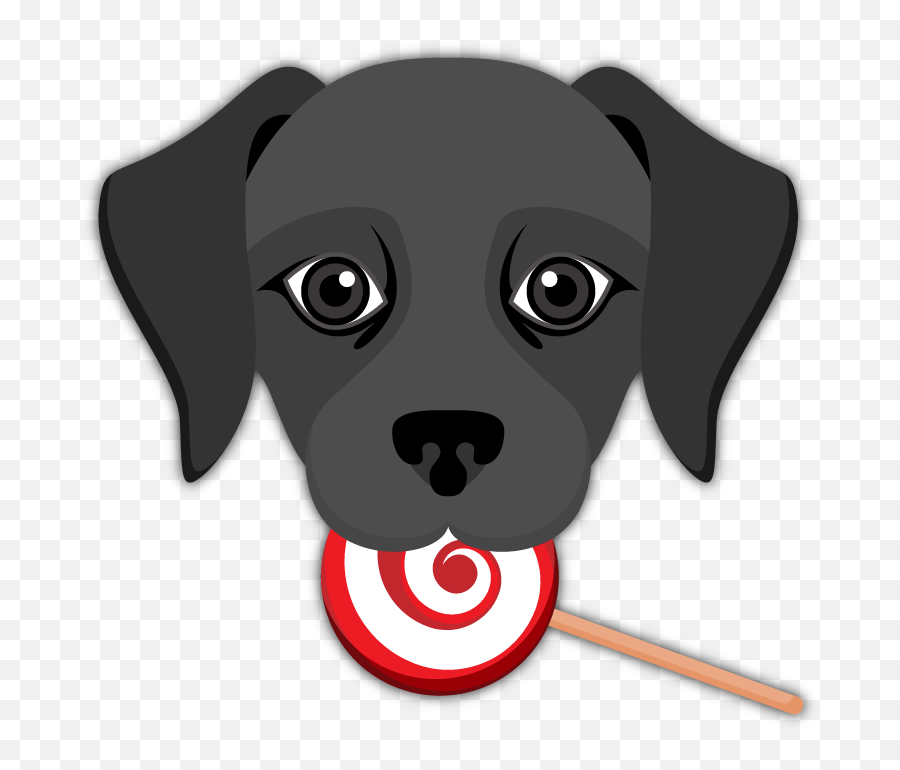 Black Labrador Emoji - Transparent Dog Emoji,Leash Emoji