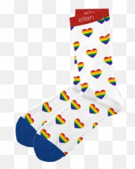 Ellen Degeneres - Transparent Rainbow Socks Png Emoji,Black Emoji Socks