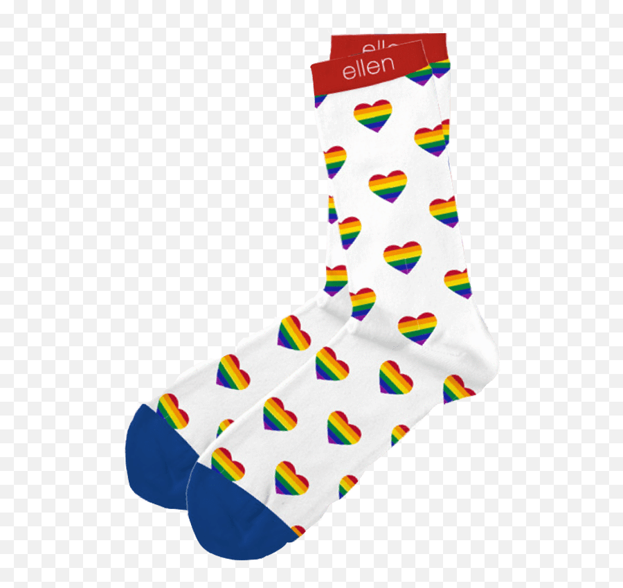 Ellen Degeneres - Transparent Rainbow Socks Png Emoji,Black Emoji Socks