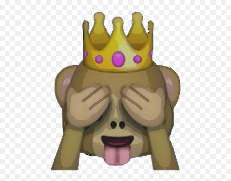 Monkey Emoji Crown Vote Freetoedit - Monkey With Crown Emoji,Monkey Emoji Png