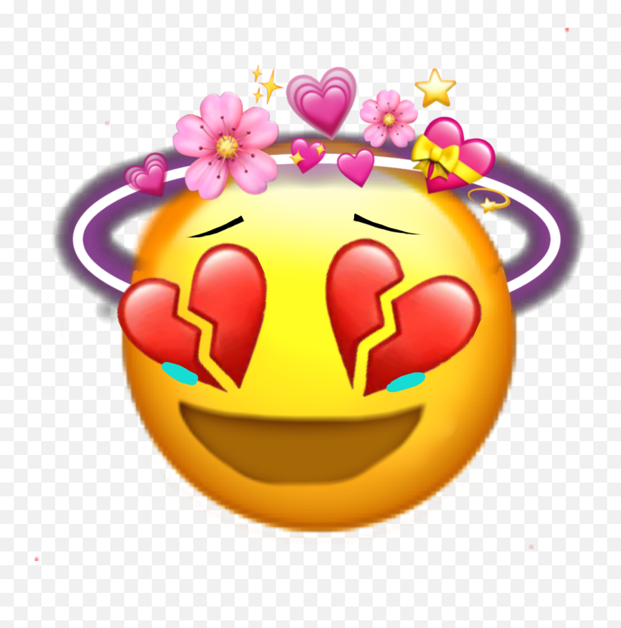 Emoji Sad Heartbroken Freetoedit Sticker - Heart Broken Sad Emoji,Heartbroken Emoji