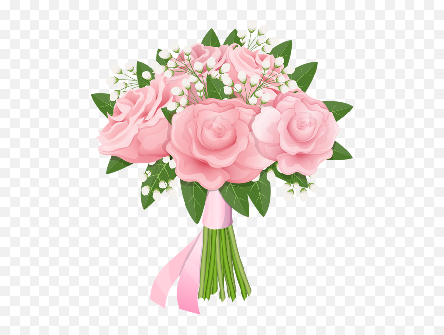 Clipart Rose Bouquet Png - Pink Roses Bouquet Clipart Emoji,Boquet Emoji