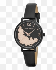 Laura Ashley Ladies Round Floral Watch - Watches Emoji