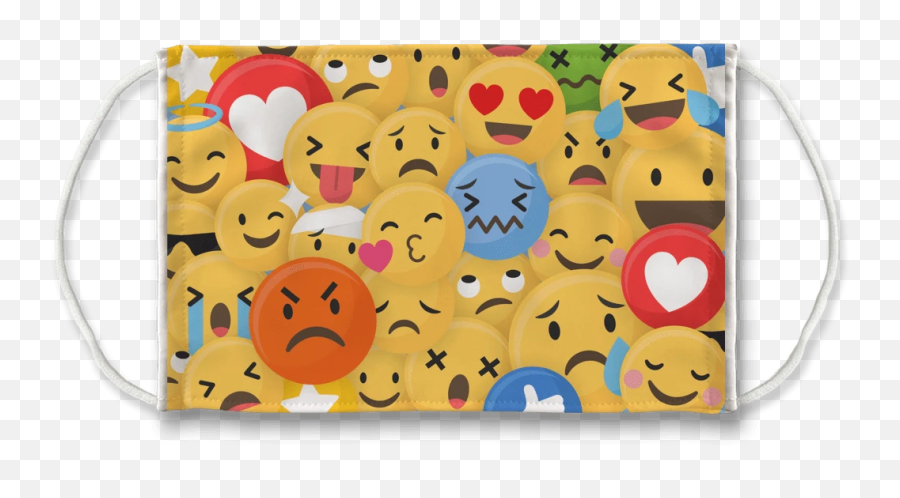 Emoji Crowd Sublimation Face Mask - Portada De Emojis,Knowing Emoji