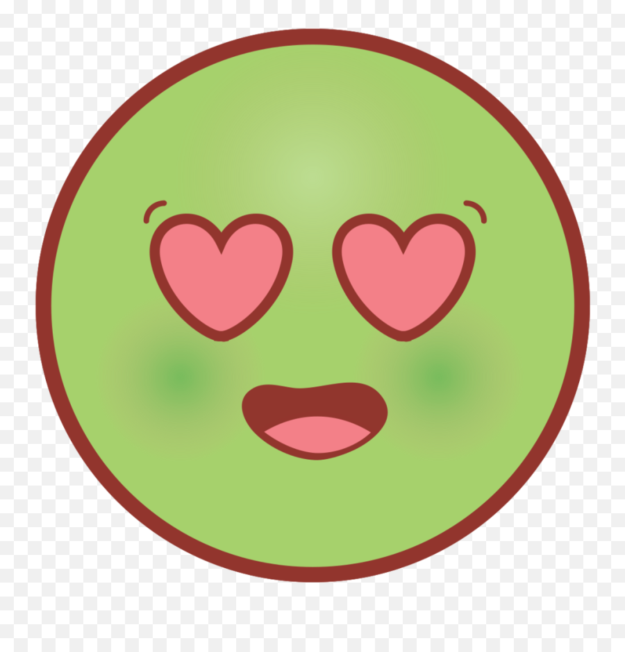 Free Emoji Face Circle Love Png With Transparent Background - Heart,Green Emoji Png
