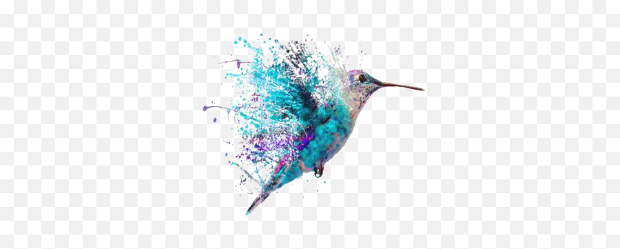 Download Watercolor Tattoo Art Painting - Watercolor Hummingbird Emoji,Hummingbird Emoticon